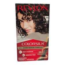 Revlon Colorsilk Hair Color Permanent 30 Dark Brown Ammonia Free Keratin