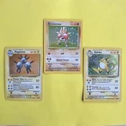 Lot of 3 Near MINT HOLOS Vintage Pokemon Unlimited Base Set Hitmonchan Raichu👈
