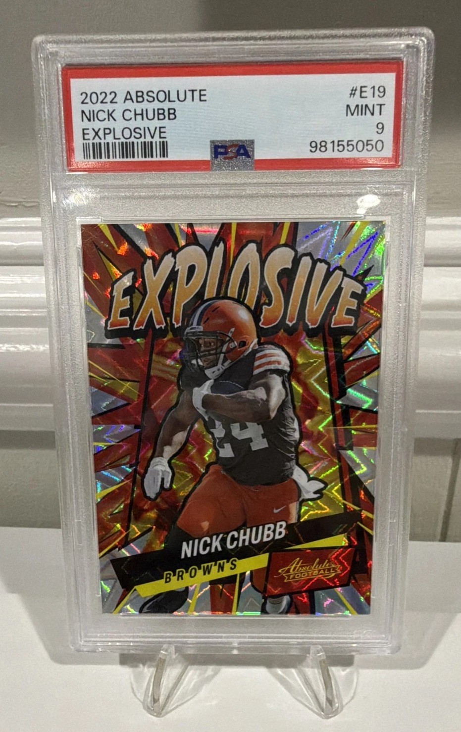 2022 Panini Absolute Explosive Nick Chubb Case Hit SSP PSA 9 🔥🔥 Browns Texans