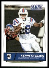 2016 Panini Score #351 Kenneth Dixon Rookie RC Louisiana Tech football card. rookie card picture