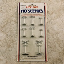 Life-Like Handpainted Scale Models HO Scenics Railroad Signs