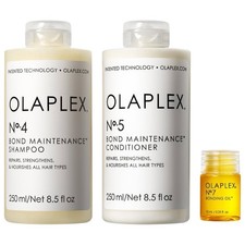 OLAPLEX 3pc Set No.4 No.5  No.7 Shampoo  Conditioner 8.5oz  Bonding Oil 1oz
