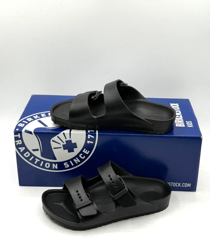 Birkenstock Niños Arizona EVA Ajuste Estrecho NEGRO - 1018924 - US K13 EU 31 Foto 2 de 4