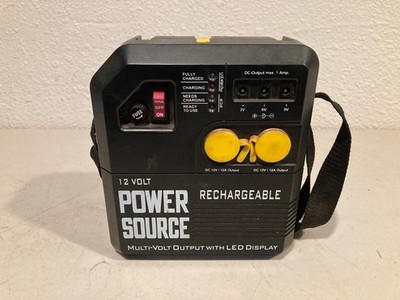 12 Volt Power Source Rechargeable Multi-Volt Output With LED