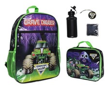 Monster Jam Grave Digger Truck 5 PC Backpack ...