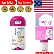 Natural Unicorn Deodorant Stick - 24 Hour Odor Protection,  Cruelty-Free