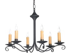 Country Traditions Lighting Chandelier C325-6 in Black Brand New