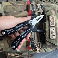 Alicates multiherramienta plegables portátil bolsillo EDC herramienta de reparación para acampar al aire libre