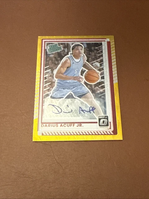 2025-26 Donruss Basketball FOTL Darius Acuff Jr  Rated Prospect Gold Auto 5/6