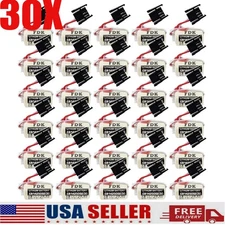 ✦30X CR14250SE(3V) 1800mAh PLC Battery With Black Plug For 1755-BAT CR1/2AA