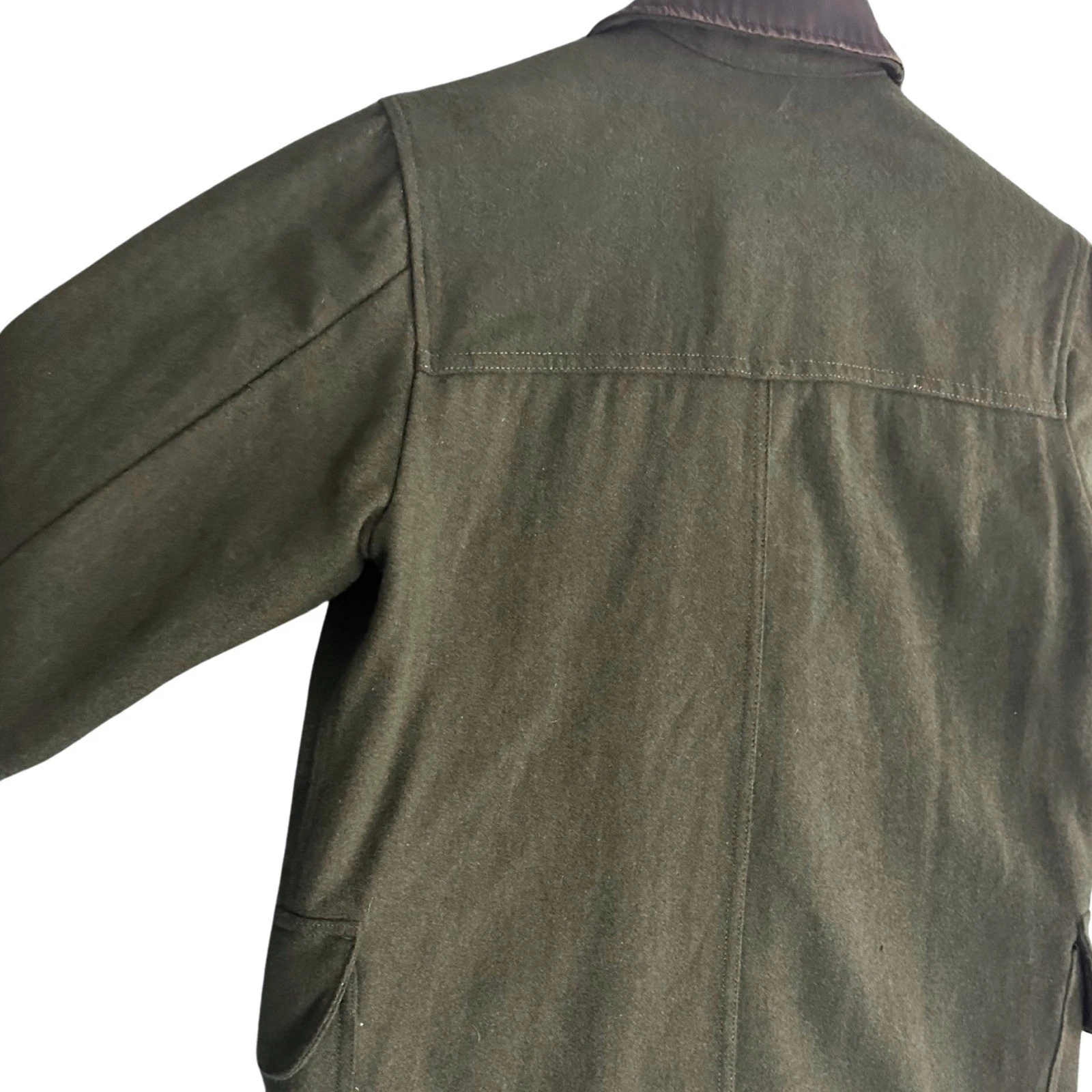 Obey Propaganda Wool Blend Field Jacket Mens Medium Olive Green Utility Coat - product detail image 11