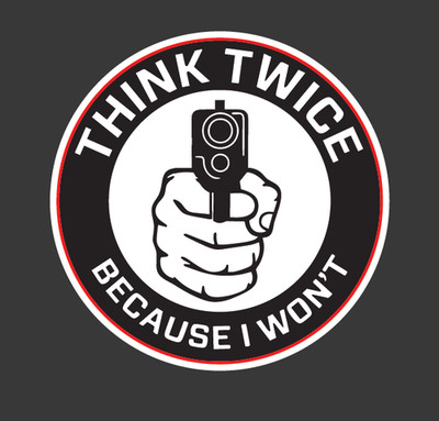 Think Twice Because I Won't Vinyl Decal Car Truck Cell Phone Laptop 2A Decal