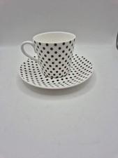 Vintage MAXWELL&WILLIAMS  Art Deco Black Polka Dot Tea Cup