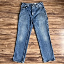 Carhartt Jeans Mens 32x32 Blue FR Flame Resistant Distressed Denim Workwear