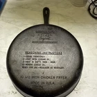 Wagner's 1891 Original 10 1/2" Cast Iron Skillet Pan Chicken Fryer USA Made