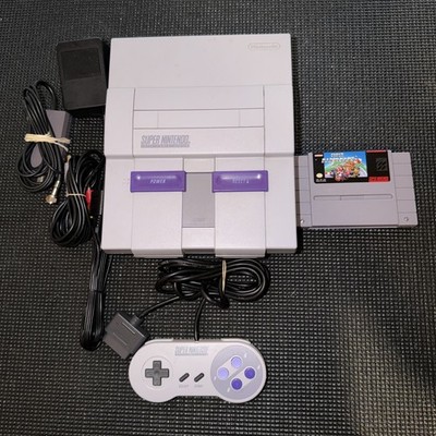 Super Nintendo SNES Clean! With Mario Kart!