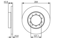 2X Bremsscheibe Bosch 0 986 479 A34 FüR Transit Ford Bus Tdci Rwd