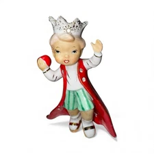 Vintage Christmas Figurine Of Baby Boy King 1950