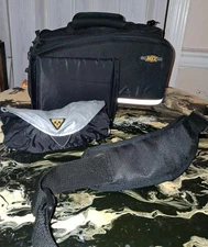 Topeak MTX Quick Track Trunk Bag With Expandable Panniers, Bag Cover &  Strap