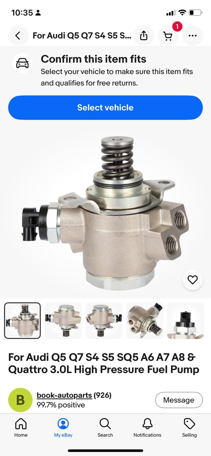 For Audi R8 2008-2015 S5 2009-12 A6 Quattro 2010-11 4.2L High Pressure Fuel Pump