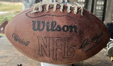 Vintage NFL Game Used Football Pete Rozelle