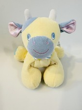 Vintage Eden HTF Cow Plush Yarn Tail Cute Baby Toy Pastel Colors