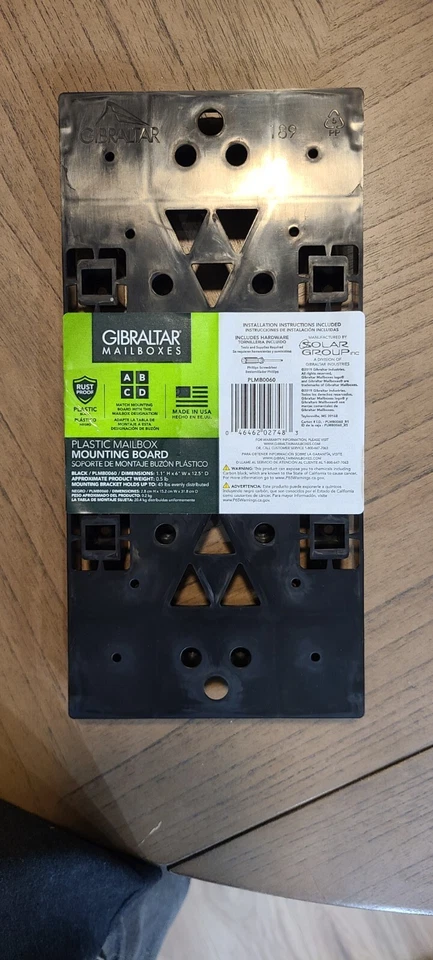 Gibraltar Mailboxes Universal Mailbox Mounting Bracket Molded Plastic Black, - Image 1 of 4