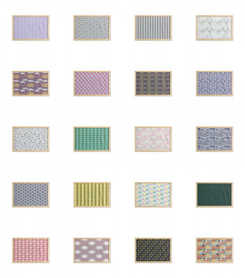 Ambesonne Abstract Layout Wall Art with Wide Frame for Bathrooms Living Room