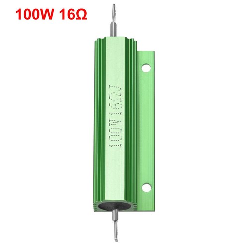 Aluminiumgehäuse Widerstand 100W 16 Ohm drahtgewickelt grüne LED Ersatzwandler - Bild 2 von 4