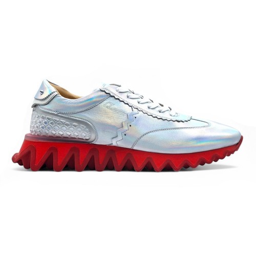 Christian Louboutin Loubishark Iridescent Sneakers - Laser Silver EU 41 / US 8