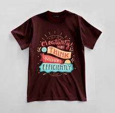 Custom Creative Efficiency Graphic T-shirt Design Unisex Jersey Short Sleeve Tee