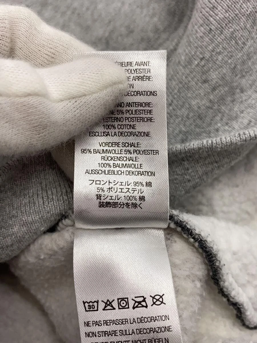 Felpa Supreme con cappuccio S cotone grigio tinta unita usata