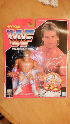 WWF HASBRO LEX LUGER NARCISSISTIC KNOCKOUT RED USA...