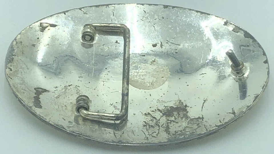 Hebilla de cinturón Western Express para hombre plateada con cabeza de novillo tono plateado y dorado Foto 2 de 4