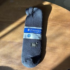 Vintage Foot Joy Mens XL 13-16 Black Roll Top Golf Socks USA NEW NOS DrySof