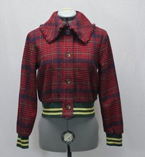 J.o.a. Red Plaid Bomber Jacket Size Xs