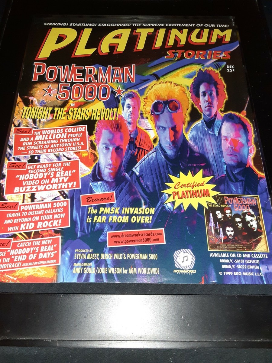 Powerman 5000 Tonight The Stars Revolt Rare Original Promo Poster