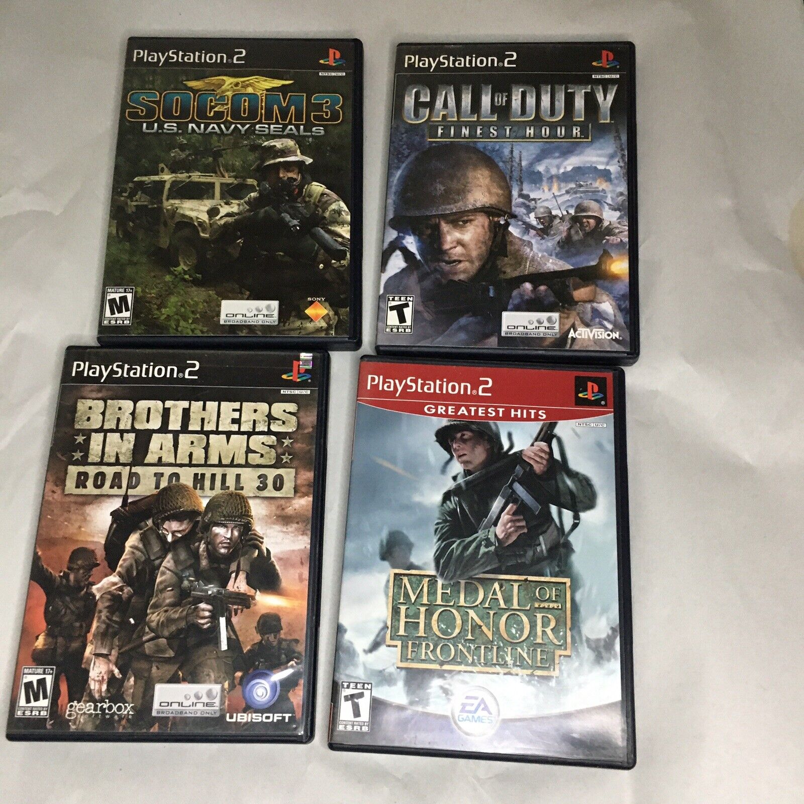 Lot Of 4 Shooter Army Games Ps2 Play Station 2 Socom Call Of Duty Medal Of Honor eBay