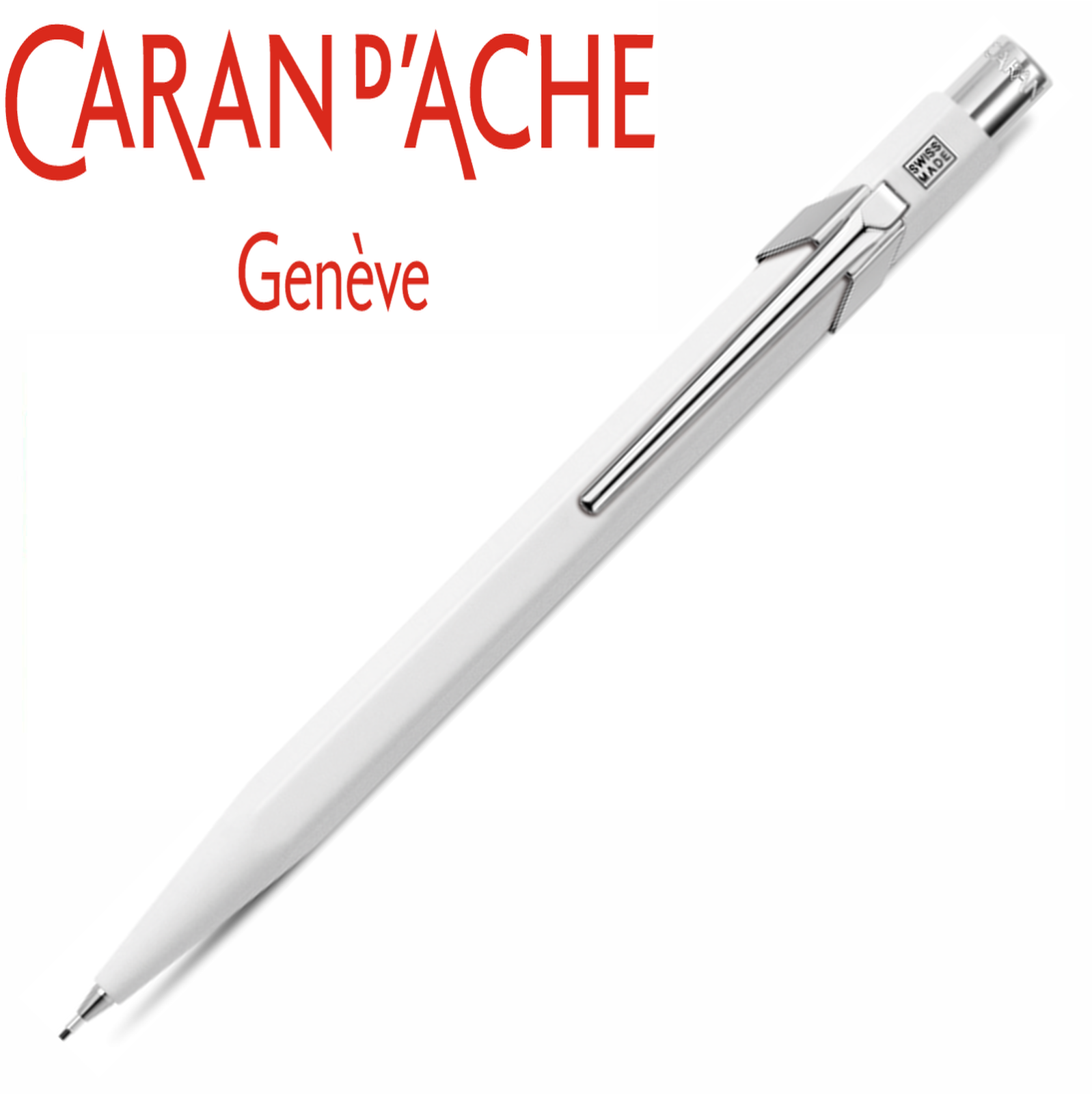 Caran d'Ache 844 Mechanical Pencil - Classic Line - 0.7mm Lead - White