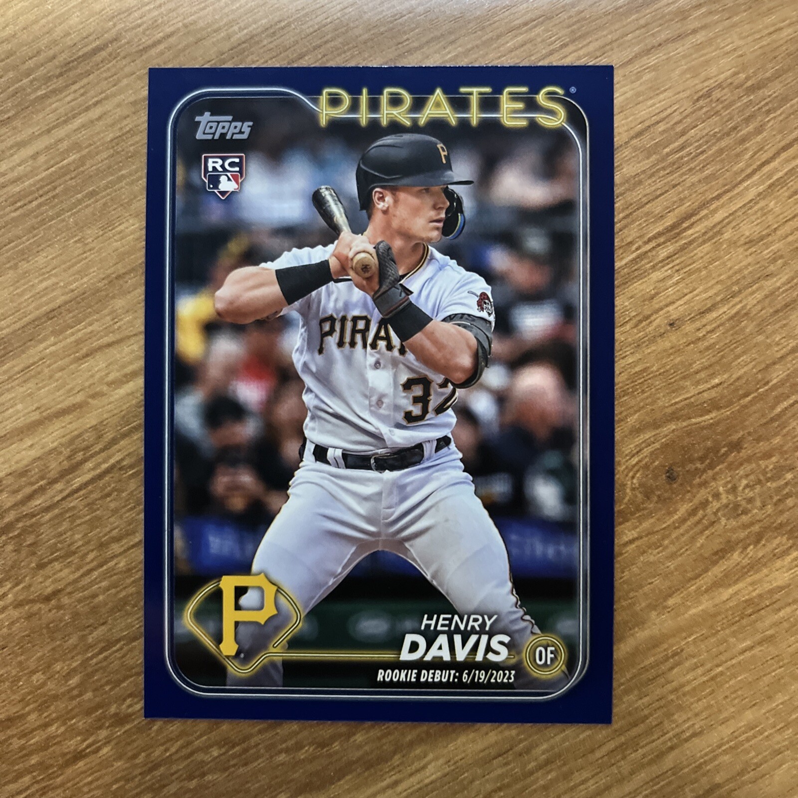 2024 Topps Update - Rookie Debut Royal Blue #US162 Henry Davis (RC) - Pirates