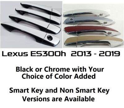 Custom Black or Chrome Door Handle Overlays 2013-2019 Lexus ES300h U PICK COLOR