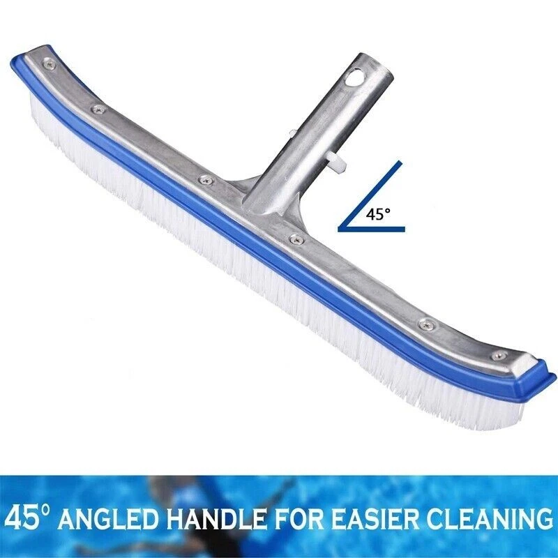 Swimming Pool Brush 18 in Heavy Duty Aluminum Pool Brush For Floor and Wall - Image 3 of 4
