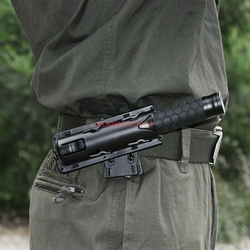 360' Rotation Retractable Baton Case Holster Black Holder Telescopic Holster New - Picture 12 of 12