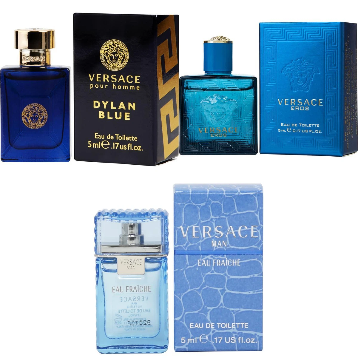 Versace Men's Dylan Blue 3pc Gift Set Fragrances 8011003859870 - Fragrances  & Beauty, Dylan Blue - Jomashop