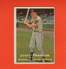 1957 Topps #262 Bobby Thomson G Good Milwaukee Braves #33558