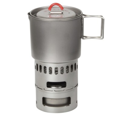 Evernew Titanium Pot 500 mit Titanium Spiritus DX Set Herd ECA268R