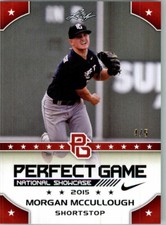 MORGAN MCCULLOUGH 2015 Leaf Perfect Game All-American SHOWCASE RED Rookie #/5
