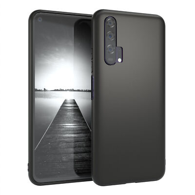 EAZY CASE Premium Hülle Schwarz Matt Silikon Slim Cover Handy Schutzhülle Soft