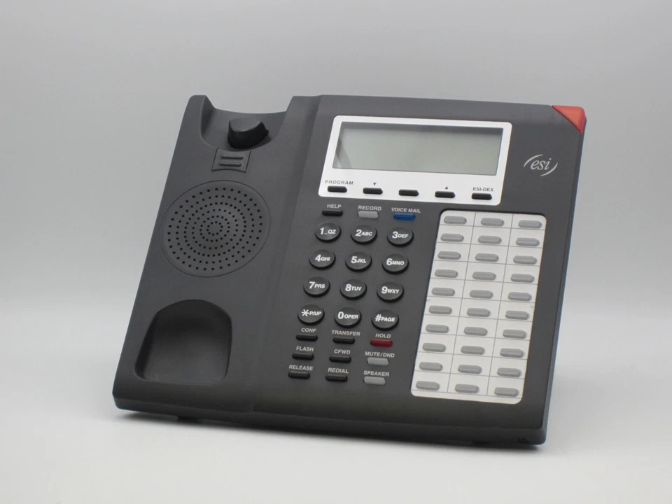 ESI 55 IP Digital (5000-0736) Charcoal Desk Phone (6 In-Stock) *Refurbished* - Image 3 of 4