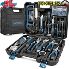 148-Pcs Home Tool Kit Basic Complete Set DIY Projects & Maintenance Tasks New